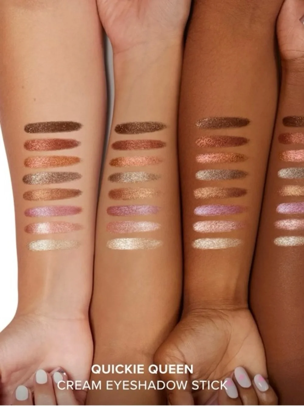 Too Faced Quickie Queen Eyeshadow Stick Charmed (brown w/ gold sparkle)